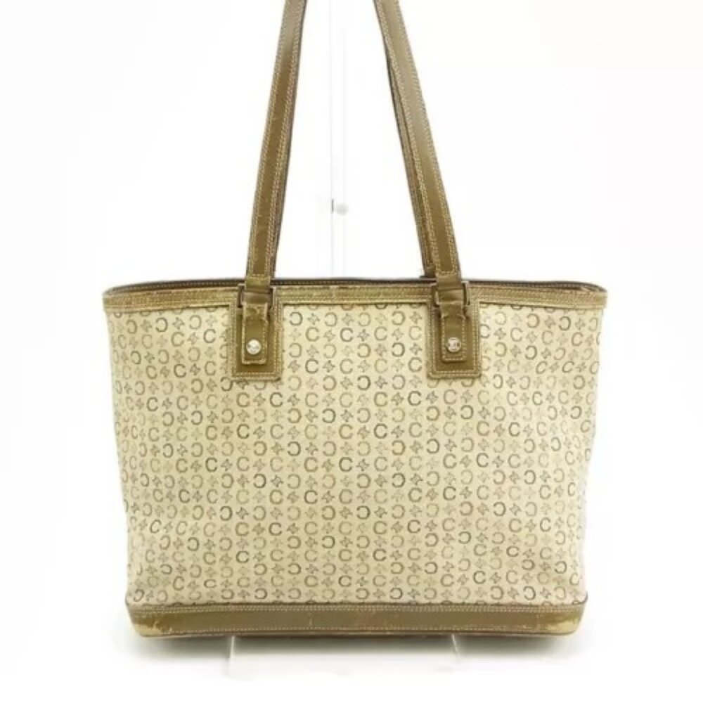 Celine Tote bag Green Beige Woman Authentic Used Y241
